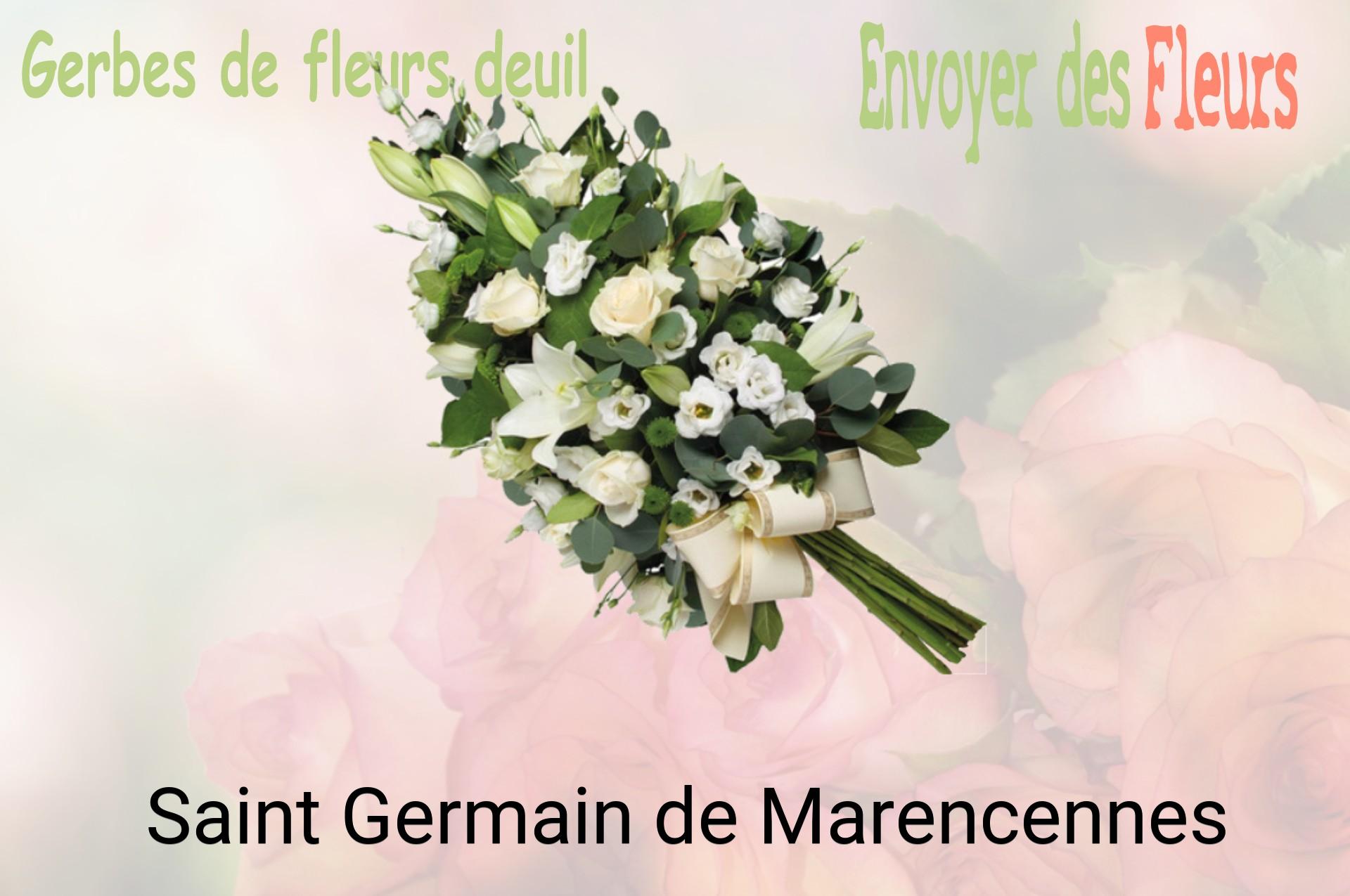 Gerbe de fleurs de deuil livrée à Saint-Germain-de-Marencennes